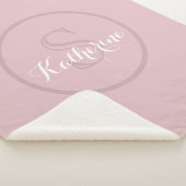 Personalized Name Monogram Dusty Rose Sherpadecke (3/4)