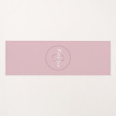 Personalized Name Monogram Dusty Rose Yogamatte (Vorderseite (Horizontal))