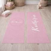Personalized Name Monogram Dusty Rose Yogamatte