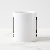 Personalized name monogram extra large Jumbo-Tasse (Vorderseite)