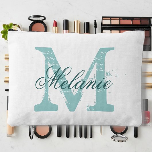 Personalized name monogram large cosmetic bags zubehörtasche
