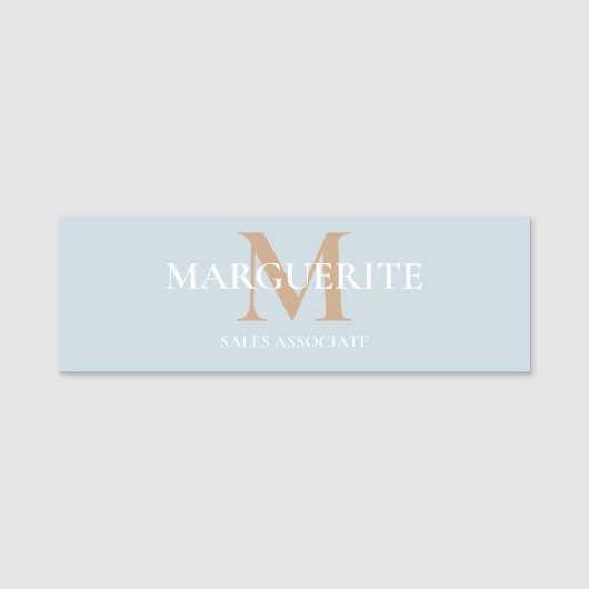 Personalized Name Monogram Namensschild (Vorderseite)