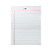 Personalized Name Monogram Numbered List Notepad Notizblock (Rotiert)