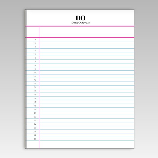 Personalized Name Monogram Numbered List Notepad Notizblock