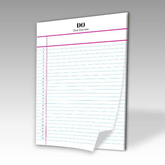 Personalized Name Monogram Numbered List Notepad Notizblock