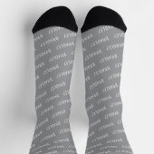 Personalized Name Monogram Pattern Socken (Oben)