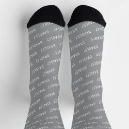 Personalized Name Monogram Pattern Socken