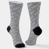Personalized Name Monogram Pattern Socken (Gewinkelt)