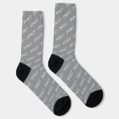 Personalized Name Monogram Pattern Socken (Rechts)