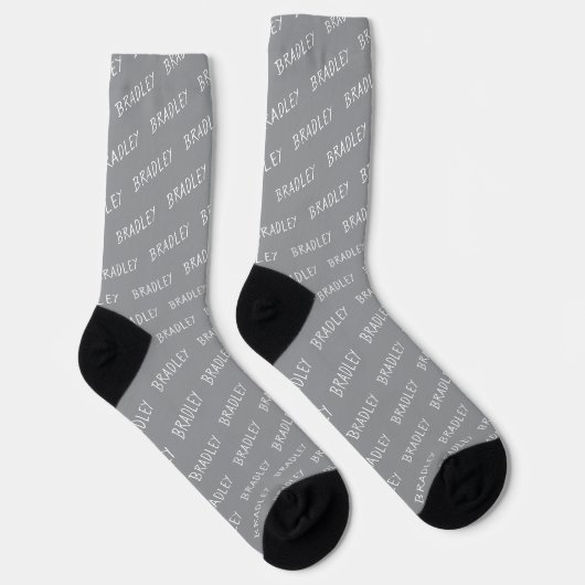 Personalized Name Monogram Pattern Socken (Rechts)