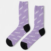 Personalized Name Monogram Pattern Socken (Linkes Detail)