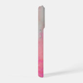Personalized Name + Monogram Pink Watercolor Ink iPhone Hülle (Rechte Seite)