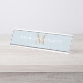 Personalized Name Monogram Schreibtischnamensplakette (Vorderseite )