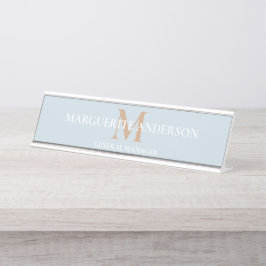 Personalized Name Monogram Schreibtischnamensplakette