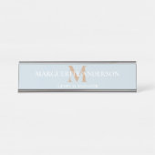 Personalized Name Monogram Schreibtischnamensplakette (Vorderseite )