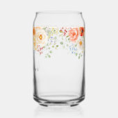 Personalized Name Monogram Watercolor Sunny Floral Dosenglas (Links)