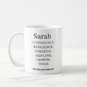Personalized Name Motivation Mug  Kaffeetasse (Links)