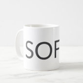 Personalized Name Mug – Custom Minimal Design Gift Kaffeetasse (Vorderseite Links)
