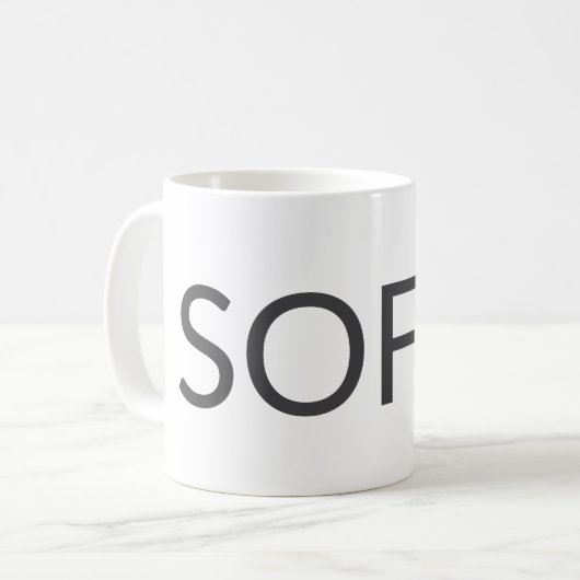 Personalized Name Mug – Custom Minimal Design Gift Kaffeetasse (Vorderseite Links)