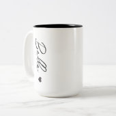 Personalized name Mug, custom name mug with Heart  Zweifarbige Tasse (Vorderseite Links)