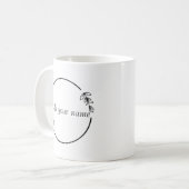 Personalized Name Mug – Minimal Floral Design Kaffeetasse (Vorderseite Links)