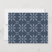 Personalized Name Navy Blue Heart Note Card Mitteilungskarte (Rückseite)
