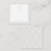 Personalized Name Neutral Bow Mitteilungskarte (Vorne/Hinten)