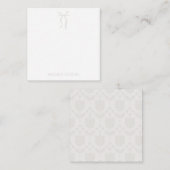 Personalized Name Neutral Bow Mitteilungskarte (Vorne/Hinten)