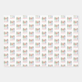 Personalized Name Nutcracker Christmas Geschenkpapier Set (Vorderseite 3)