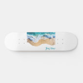 Personalized Name Ocean Beach Waves  Skateboard (Horizontal)