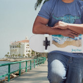 Personalized Name Ocean Beach Waves  Skateboard