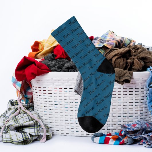 Personalized Name Ocean Blue Socken