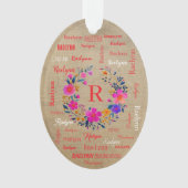 Personalized Name Ornament Add your Name (Vorderseite)