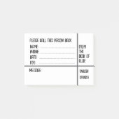 Personalized Name Phone Message Office Post-it Klebezettel (Vorderseite)