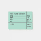 Personalized Name Phone Message Office Post-it Klebezettel (Vorderseite)