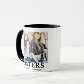 Personalized Name Photo Sister  Tasse (Vorderseite Links)
