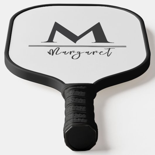 Personalized Name Pickleball Paddle Black White (Ablage )