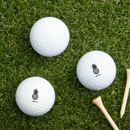 Personalized Name Pineapple Golfball (Insitu Gras)