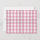 Personalized Name Pink Bow Mitteilungskarte (Rückseite)