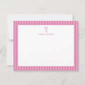 Personalized Name Pink Bow Mitteilungskarte (Vorderseite)