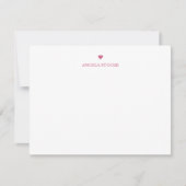 Personalized Name Pink Heart Note Card Mitteilungskarte (Vorderseite)