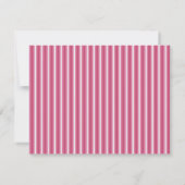 Personalized Name Pink Stripe Heart Note Card Mitteilungskarte (Rückseite)