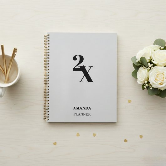 Personalized  Name Planner - Minimalist Modern  Planer