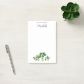 Personalized Name Potted Plants Monstera Script Post-it Klebezettel (Büro)