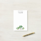 Personalized Name Potted Plants Monstera Script Post-it Klebezettel (Auf Schreibtisch)