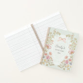 Personalized Name Pretty Vintage Floral Diary Notizblock (Innenseite)