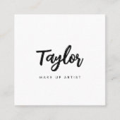 Personalized Name Profession Social Media QR Code  Quadratische Visitenkarte (Vorderseite)