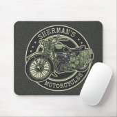 Personalized NAME Retro Military Motorcycle Biker Mousepad (Mit Mouse)