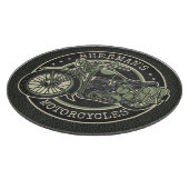 Personalized NAME Retro Military Motorcycle Biker Schneidebrett (Ecke)