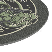 Personalized NAME Retro Military Motorcycle Biker Schneidebrett (Ecke)